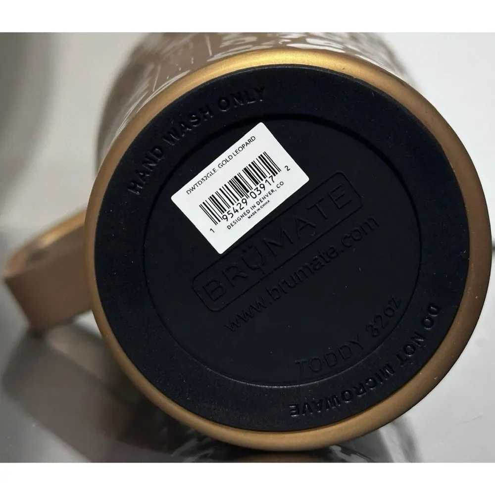 BruMate Toddy XL 32oz, GOLD LEOPARD‎